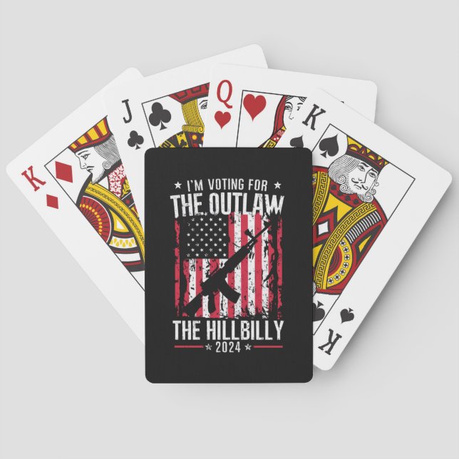 Pro 45 I'm Voting for The Outlaw And The Hillbilly Playing Cards (Back)