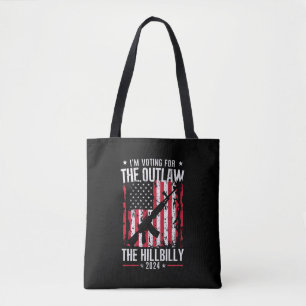 Pro 45 I'm Voting for The Outlaw And The Hillbilly Tote Bag