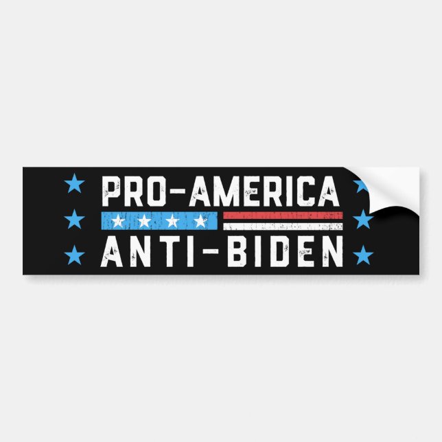 Pro-America Anti-Biden Bumper Sticker (Front)