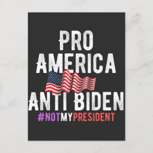 PRO AMERICA ANTI BIDEN HOLIDAY POSTCARD