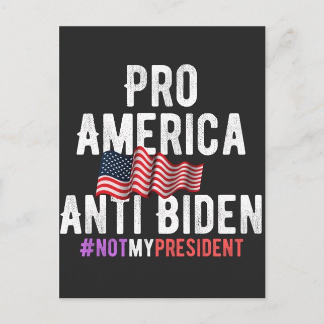 PRO AMERICA ANTI BIDEN HOLIDAY POSTCARD (Front)