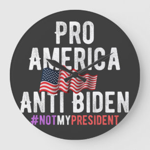 PRO AMERICA ANTI BIDEN LARGE CLOCK