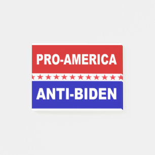 Pro America Anti Biden Post-it Notes