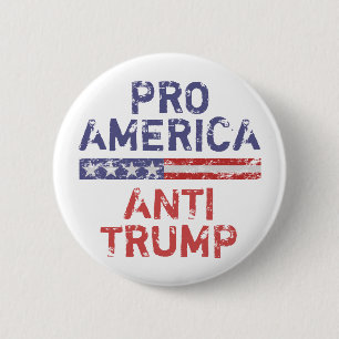 Pro-America Anti-Trump 2 Inch Round Button