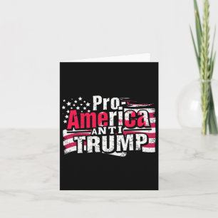 Pro-america Anti-trump - American Usa Flag Resist  Card