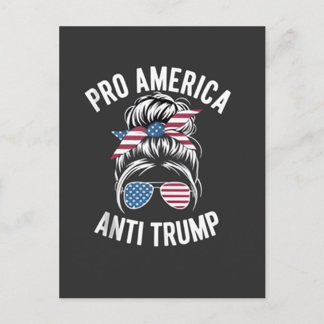 Pro-America Anti-Trump American USA Flag Resist Invitation Postcard (Front)