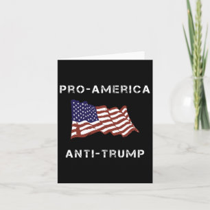 Pro-america Anti-trump American Usa Flag Women Men Card