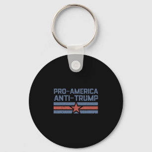 Pro-america Anti-trump Funny Patriotic Retro Polit Keychain