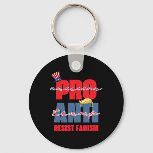 Pro America Anti Trump Keychain