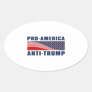 Pro- America Anti Trump Oval Sticker