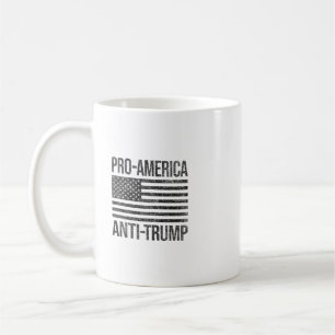 Pro America Anti Trump Us American Flag Patriot Coffee Mug