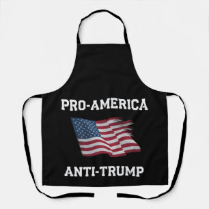 Pro America Anti Trump Vintage USA Flag Apron