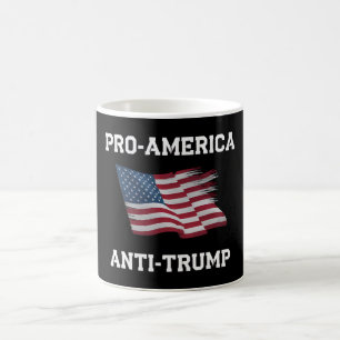 Pro America Anti Trump Vintage USA Flag Coffee Mug