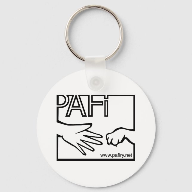 Pro Animals Finland BW Logo Keychain (Front)