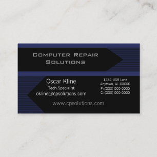 Pro Arrows Business Card, Royal Blue Card