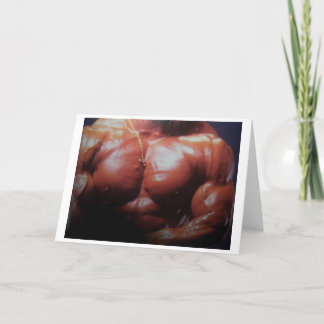 pro bodybuilder greeting card
