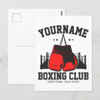 Pro Boxer ADD NAME Red Gloves Boxing Ring Training