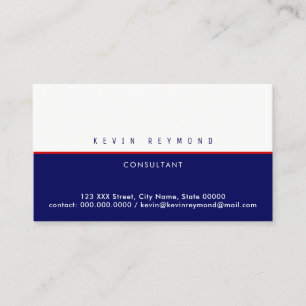 pro business card half blue / half white