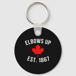 Pro Canada Elbows Up Established 1867  Keychain