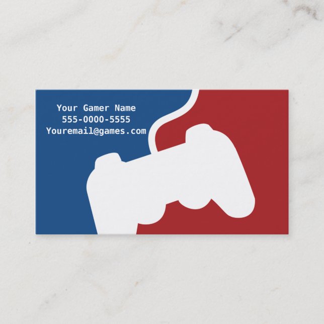 Pro cartes de visite de jeu vidéo de Gamer (Devant)