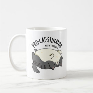 Pro-cat-stinator Funny Fat Cat Pun  Coffee Mug