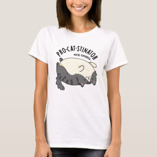Pro-cat-stinator Funny Fat Cat Pun  T-Shirt