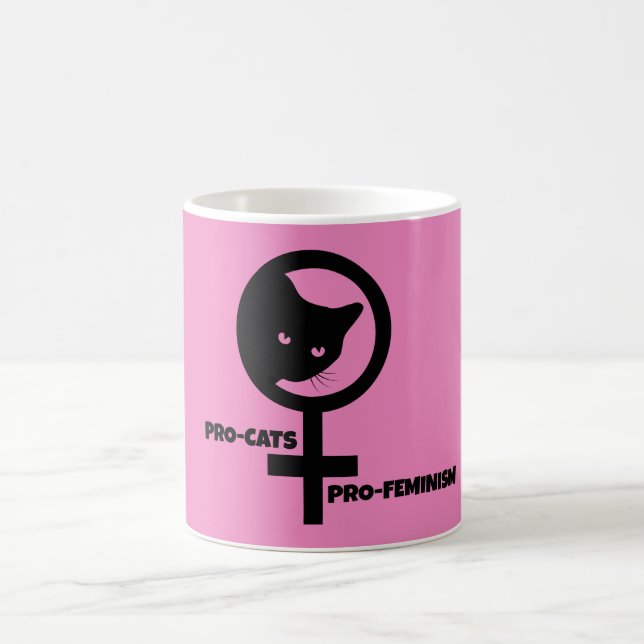 Pro Cats Pro Feminism Coffee Mug (Center)