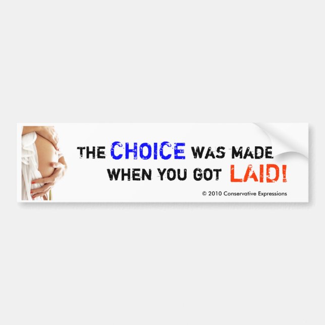 Pro-Choice! Bumper Sticker (Front)