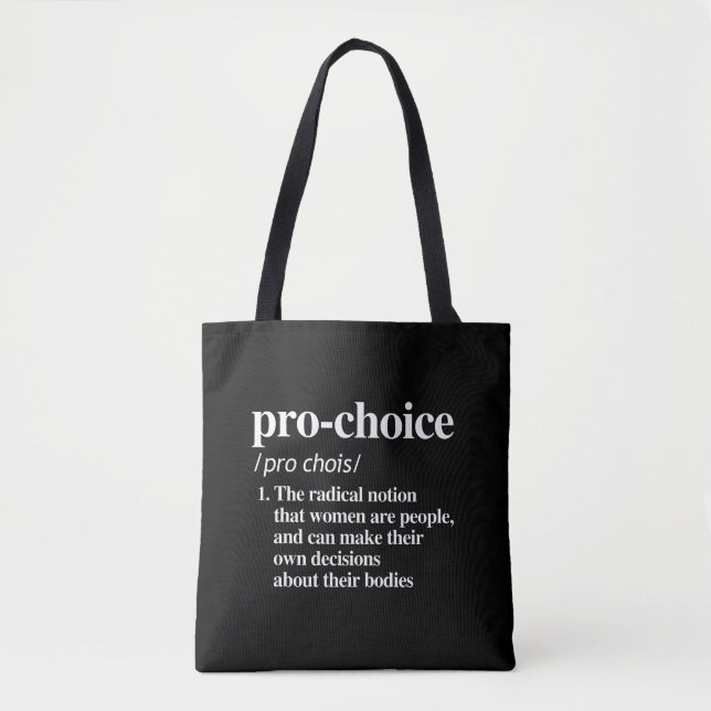 Pro-Choice Definition Tote Bag (Front)