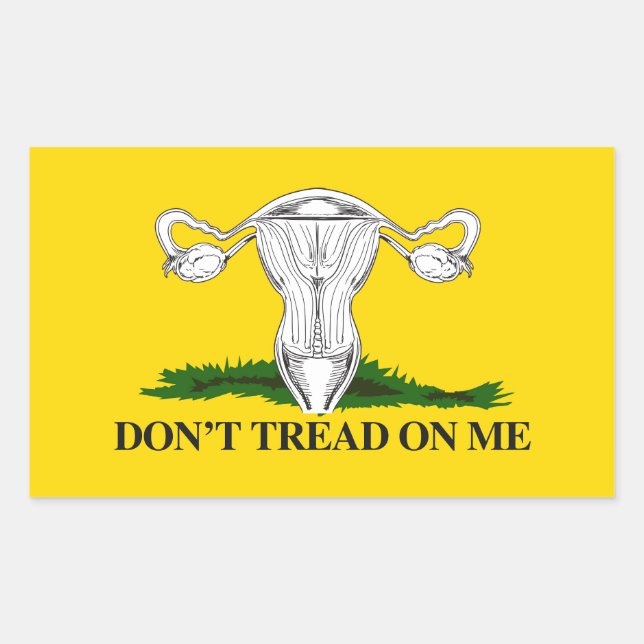 Pro-Choice Don't tread on my Uterus Flag Sticker (Front)