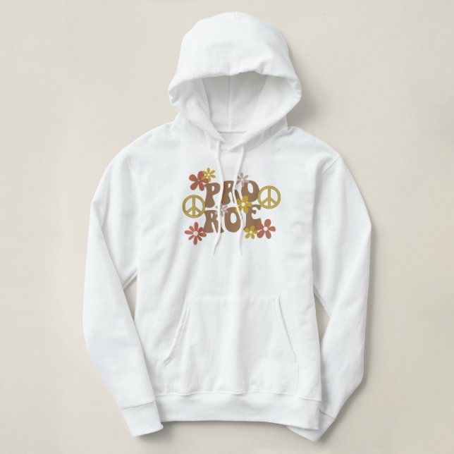Pro Choice Feminist Peace Love & Reproductive Righ Hoodie (Design Front)