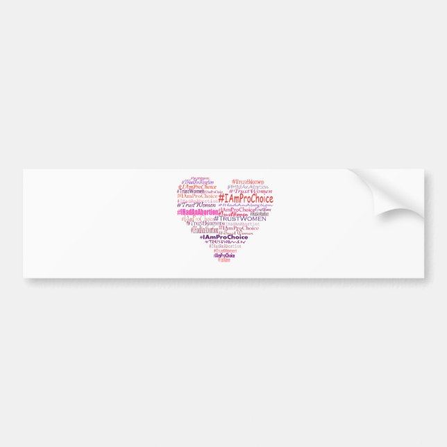 Pro Choice Heart Bumper Sticker (Front)