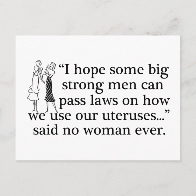 Pro Choice Meme Postcard (Front)