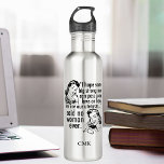 Pro Choice Political Cartoon Funny Feminist Custom 710 Ml Water Bottle<br><div class="desc">A funny feminist quote water bottle featuring cute vintage women with retro hairstyles: I hope some big strong men can pass some laws on how to use our uteruses... said no woman ever. Women's rights shown in a pro choice humour political cartoon for people who want to keep abortion safe...</div>
