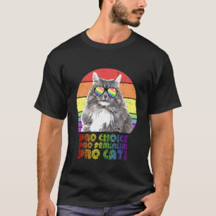 Pro Choice Pro Feminism Pro Cat Lgbtq Feminist 3 T-Shirt