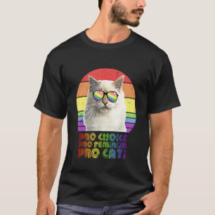 Pro Choice Pro Feminism Pro Cat Lgbtq Feminist 7 T-Shirt