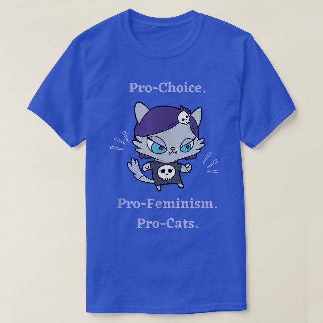 Pro Choice Pro Feminism Pro Cats Feminism Womens R T-Shirt (Design Front)