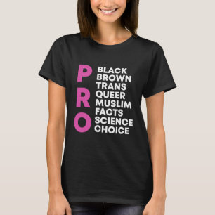 Pro Choice Queer Trans Science Black Gay Pride Equ T-Shirt