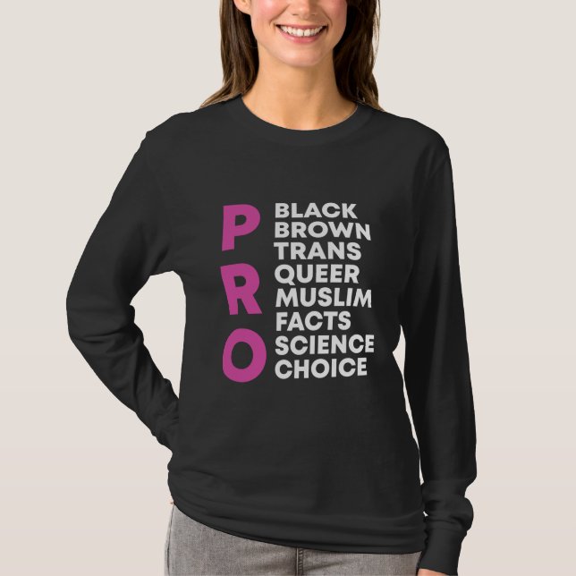 Pro Choice Queer Trans Science Black Gay Pride Equ T-Shirt (Front)