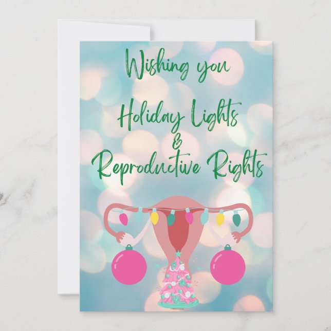 Pro Choice Reproductive Rights Christmas Cards (Front)