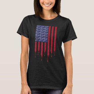 Pro Choice Usa Flag Coat Hanger  Blood  Reproducti T-Shirt
