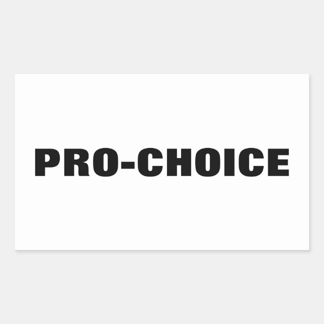 Pro choice white and black minimalist modern  sticker (Front)