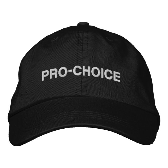 Pro Choice white black custom minimalist modern Embroidered Hat (Front)