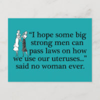 Pro Choice Women Funny Feminist Cartoon Teal