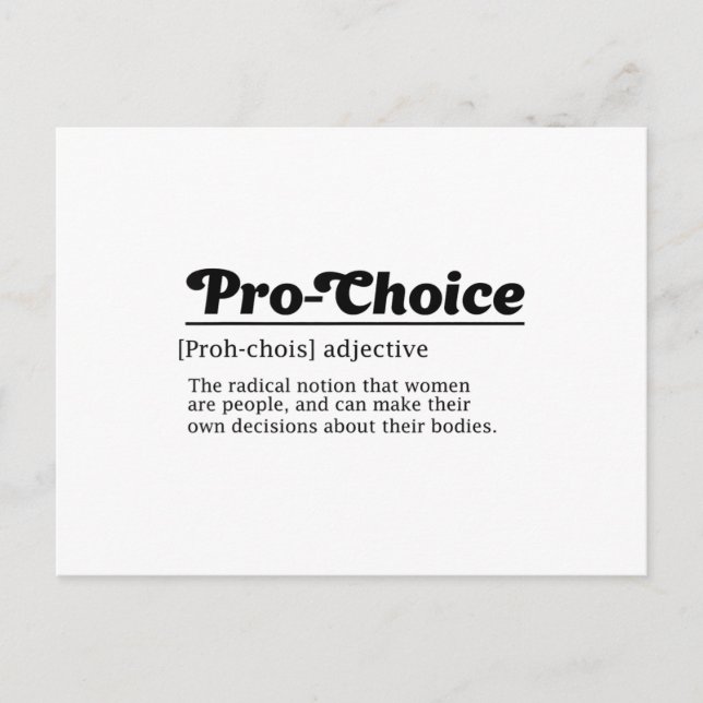 Pro-choice, Women Reproductive Rights, Abortion Ri Postcard (Front)