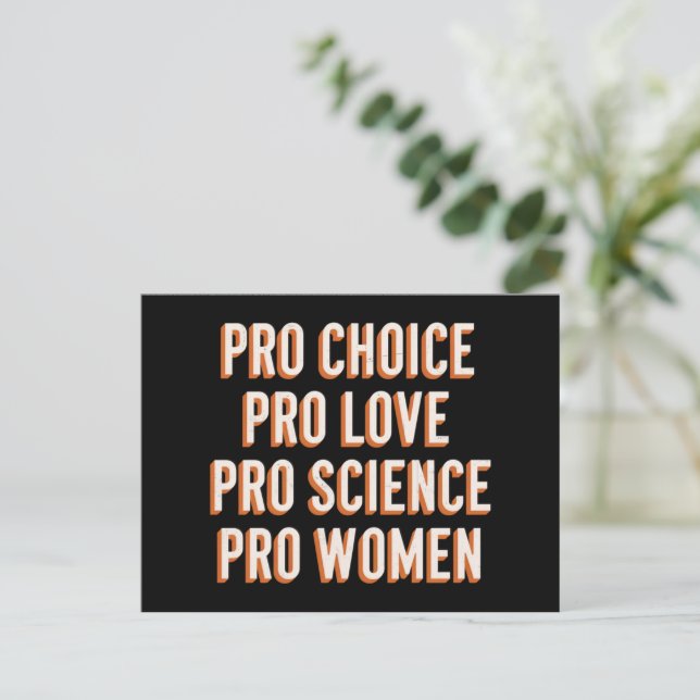 Pro Choice Women's Rights Feminist Patriarchy LGBT Postcard (Standing Front)