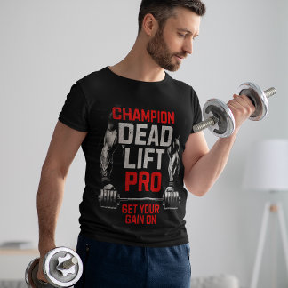 Pro Dead Lift Weight Lifter Barbell Tee Men TSHIRT