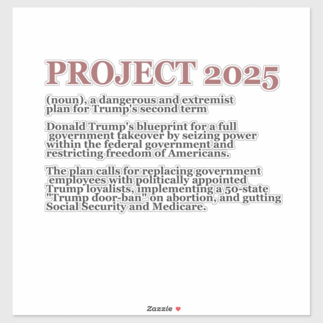 Pro Democracy Anti Project 2025 Republican Trump  (Sheet)