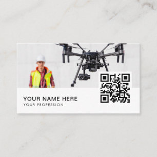 pro drone pilote QR Code  Business Card