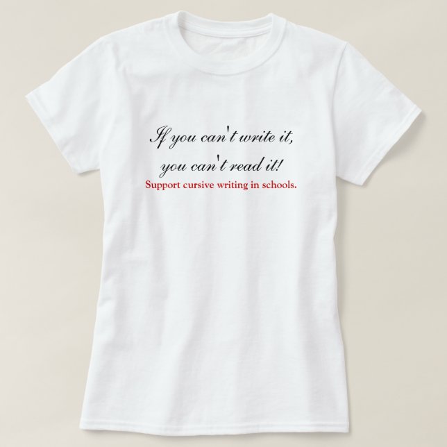 Pro écriture cursive dans le T-shirt d'écoles (Design devant)